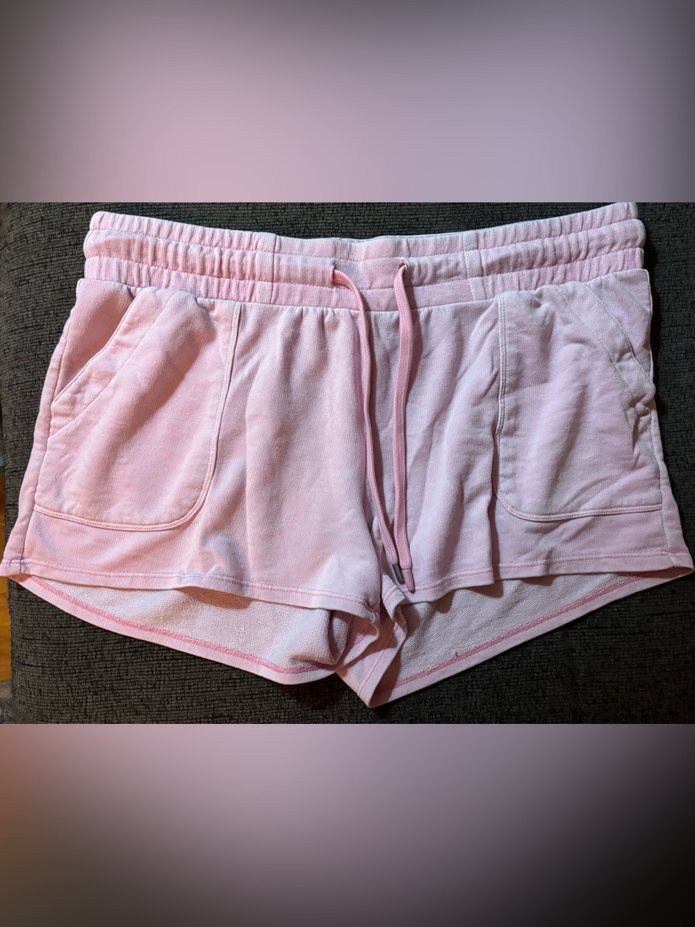 Women's Pink Terry Lounge Shorts